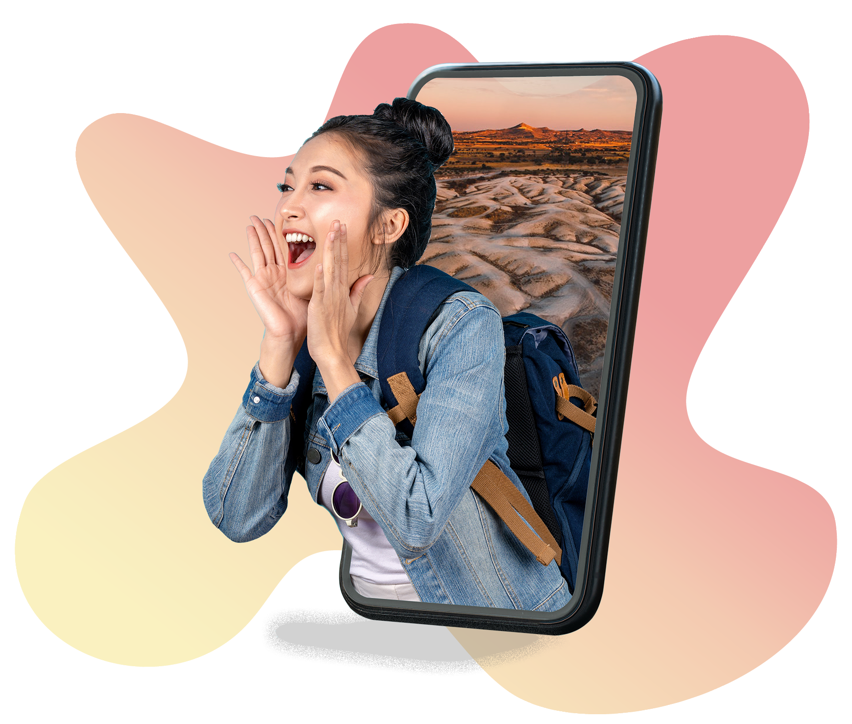 Influencer-travelling-phone-socialmedia